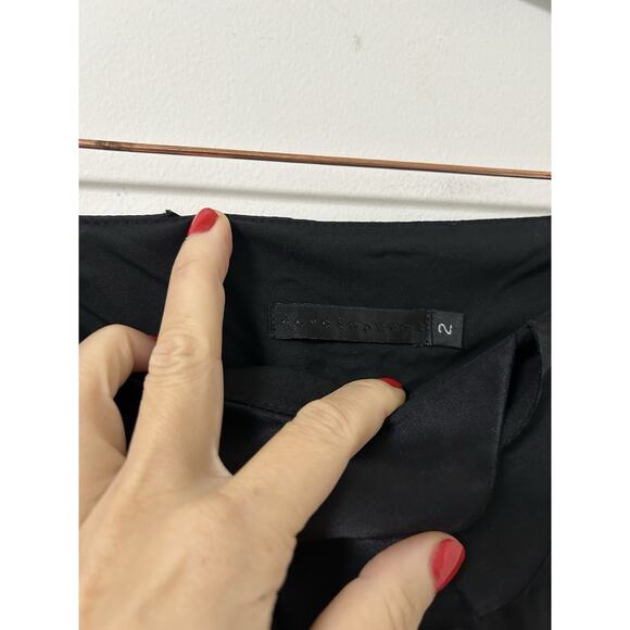 Wide Leg Full Length Trouser Pants Silk Stretch Goth Emo Witchy Size 2 Womens - Picture 3 of 11